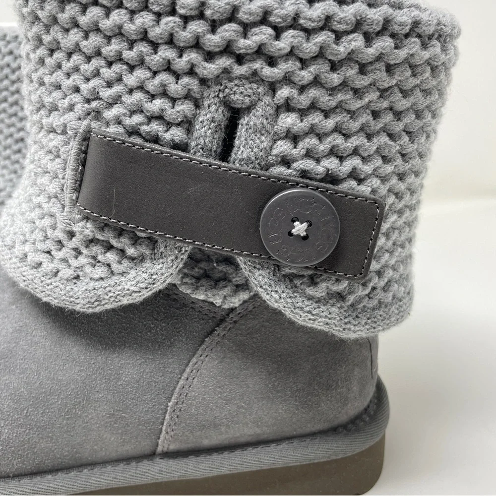 Ugg Shaina Knit Cuff Suede Body Boot Size 7 NWB